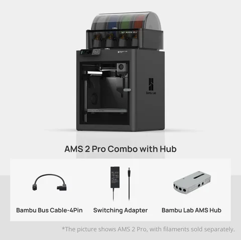 Bambu Lab Bambu Lab P1S 3D Printer - AMS 2 Pro Combo / Combo with Hub(Ship Separately)